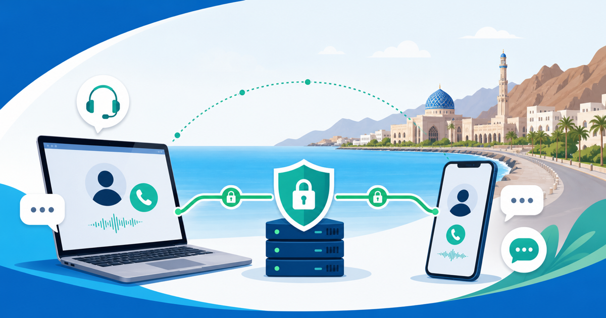 Text-free VPN Satelites illustration showing devices connected through a shield and server route for travel communication planning.